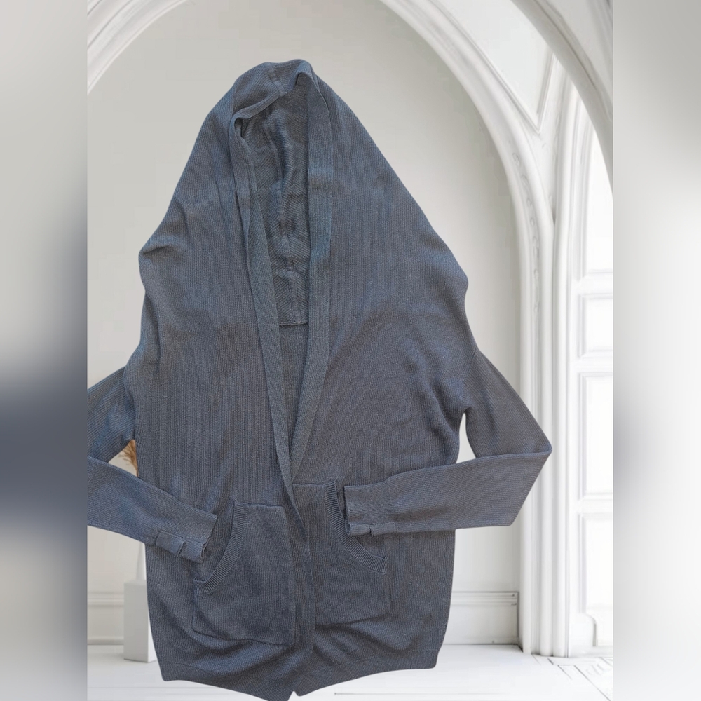 Lululemon Ribbed Hooded Cardigan Wrap. Navy Blue. **Small. See Notes